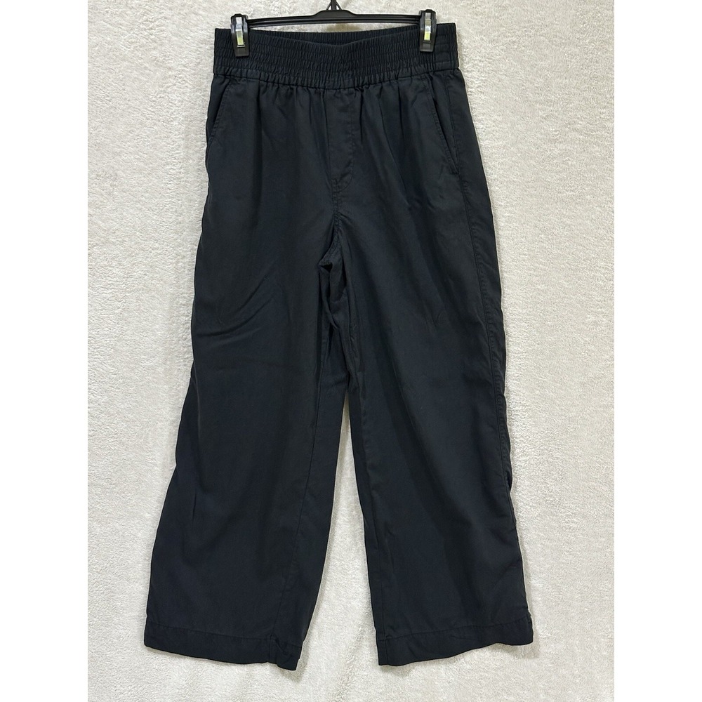Madewell Pants Womens Small Black Wide Leg Drapeweave Carley Pull On Lightweight